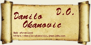 Danilo Okanović vizit kartica